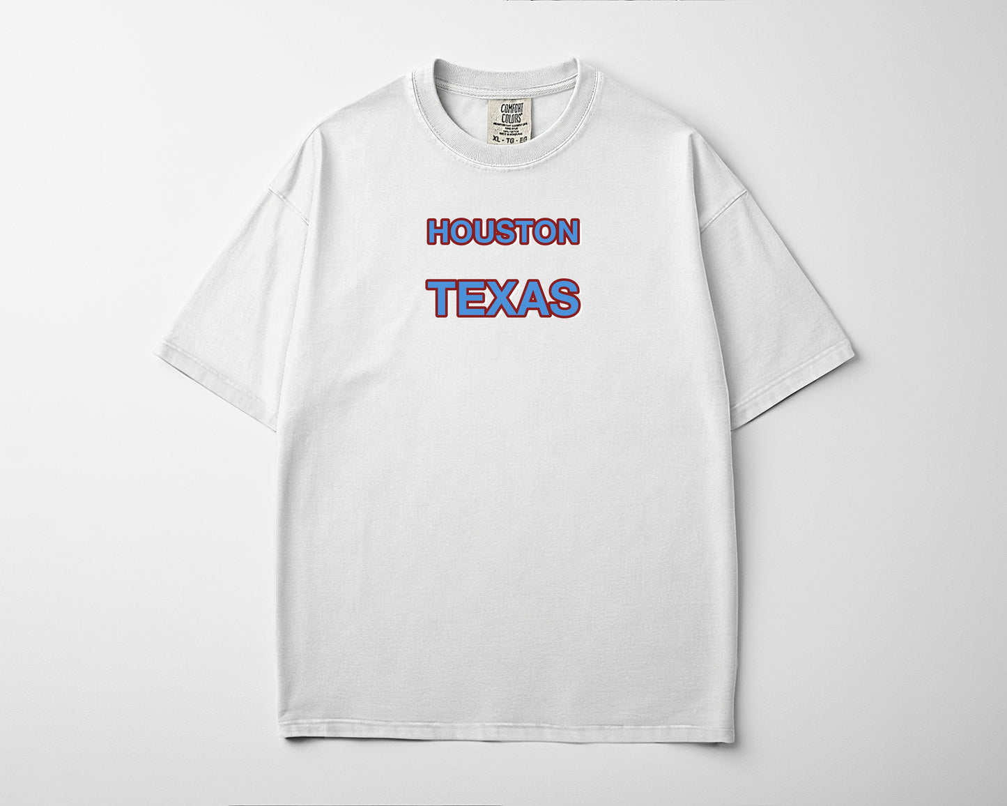 Houston Texas Vertical Stack Tee