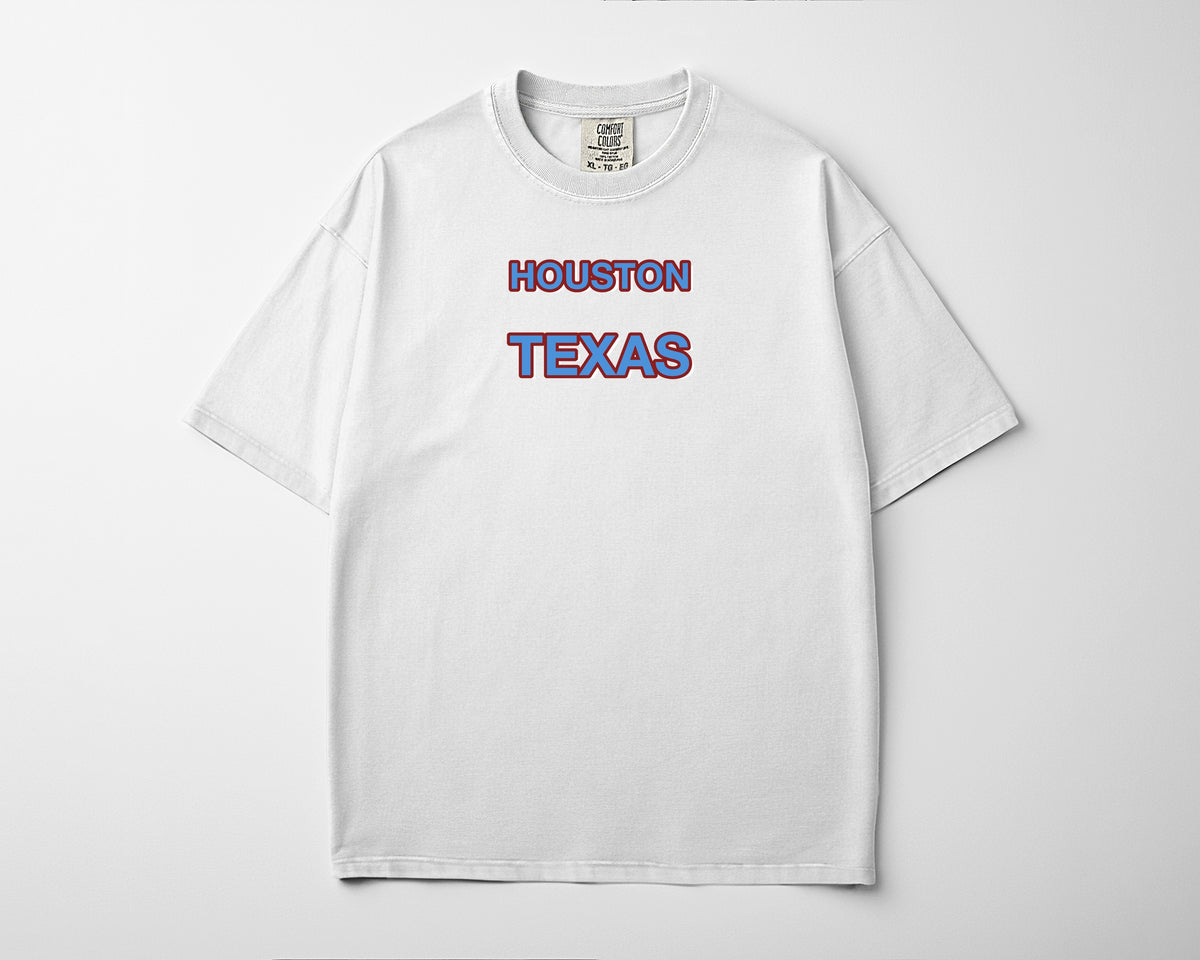 Houston Texas Vertical Stack Tee