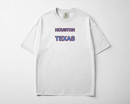 Houston Texas Vertical Stack Tee