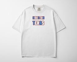 Houston Texas Vertical Stack Tee V2