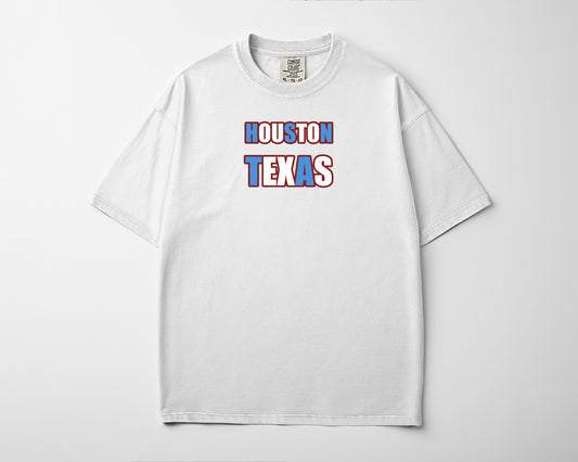 Houston Texas Vertical Stack Tee V2